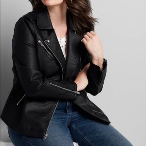 PLUS Lane Bryant Moto Jacket Faux Leather